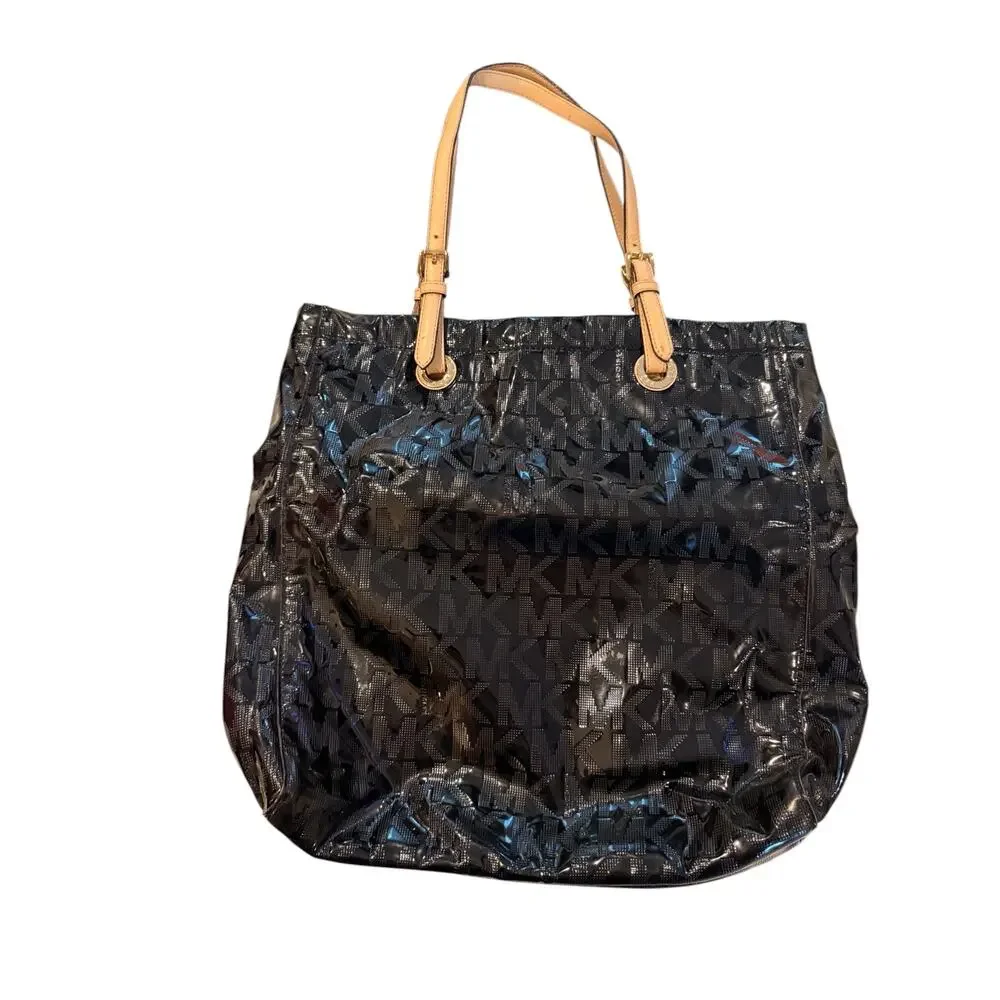 Michael Kors Black Patent Leather Tote